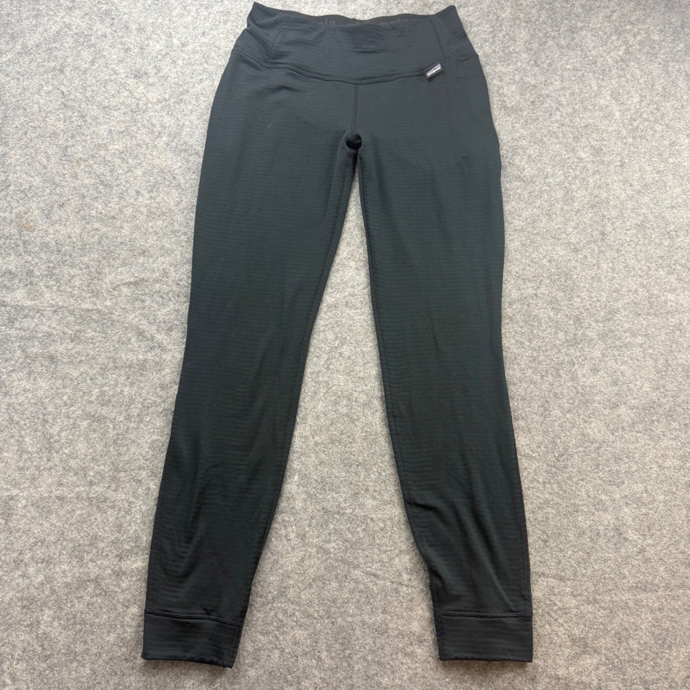 Patagonia Capilene Thermal Weight Bottoms Womens XS Black Fleece Base Layer